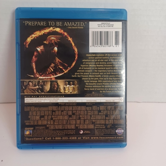Immortals (Blu-Ray, 2011) - Picture 2 of 4